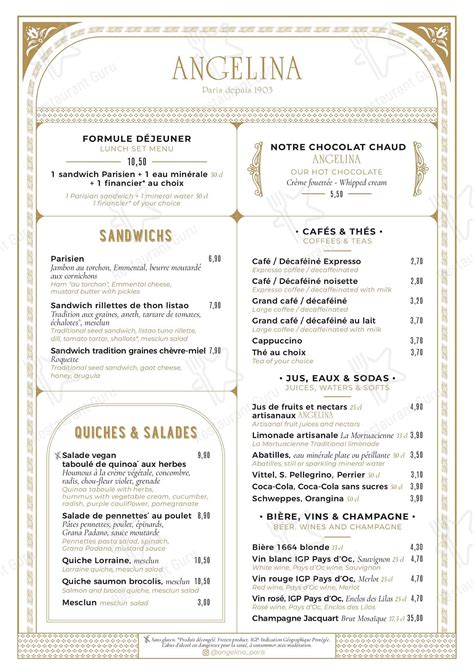 angelina's paris menu.